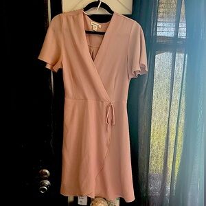 Blush/ Light-Rose Pink Mini Dress by Monteau. SIZE:Large. Cotton/Polyester